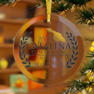 Alternative view of Catalina Film Festival - Glass Ornament - Official Selection 2025