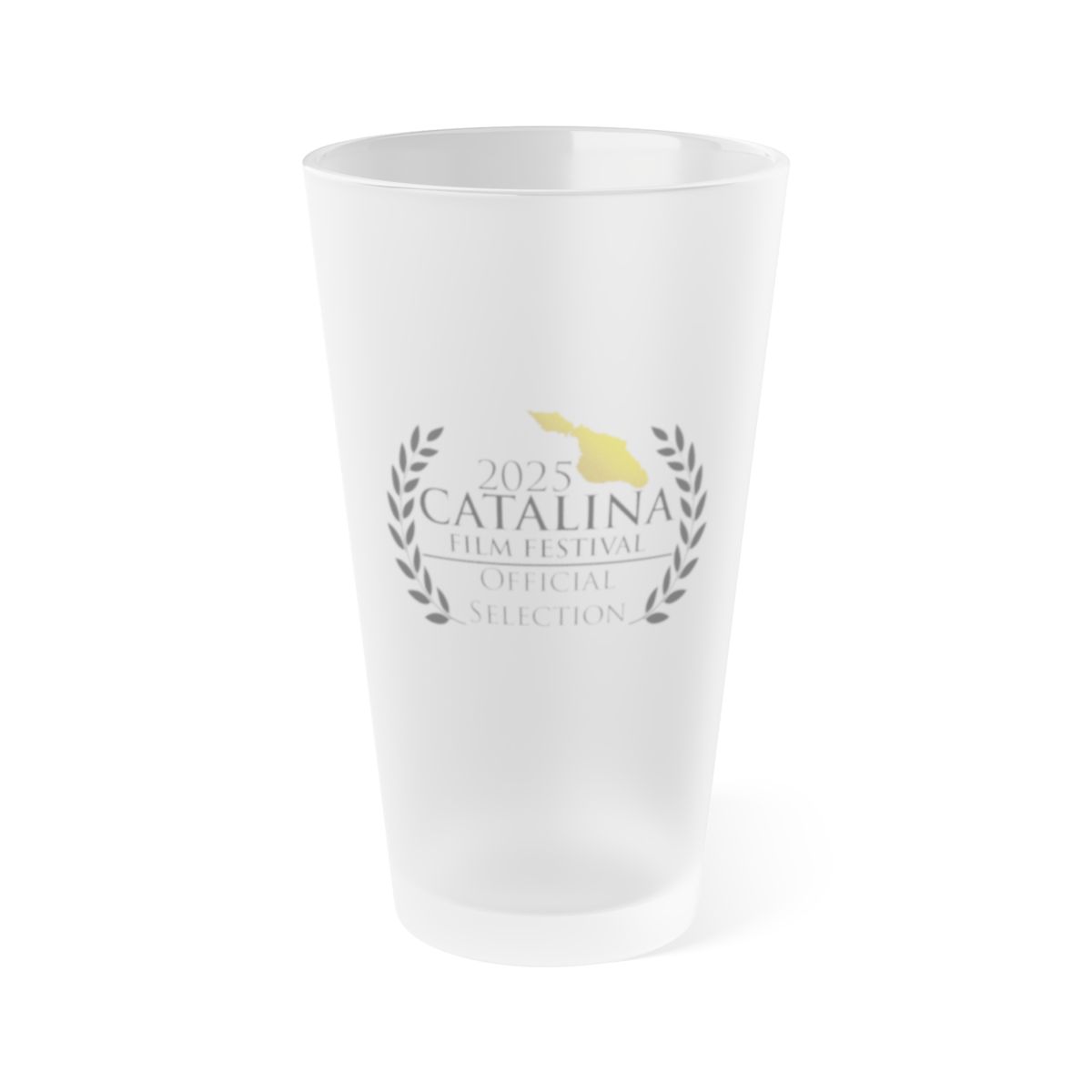 Catalina Film Festival - Frosted Pint Glass, 16oz - Official Selection 2025