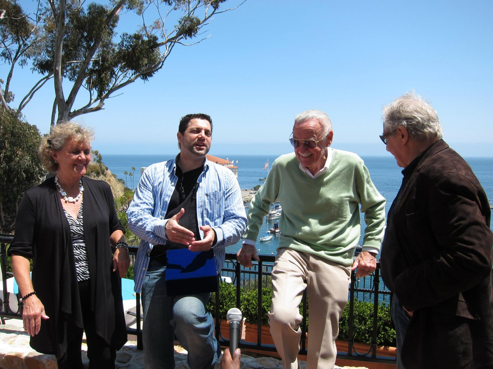 Festival guests at a daytime event overlooking Catalina