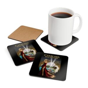 catalina film festival coaster set official 2026 cff poster design by emese simon (1)