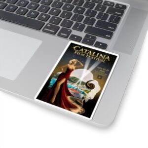catalina film festival kiss cut stickers official 2026 cff poster design by emese simon (4)
