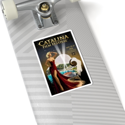 catalina film festival kiss cut stickers official 2026 cff poster design by emese simon (7)