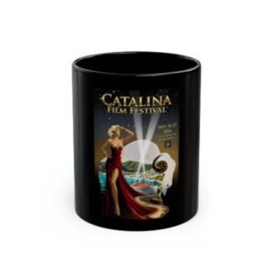 catalina film festival mug official 2026 cff poster design by emese simon