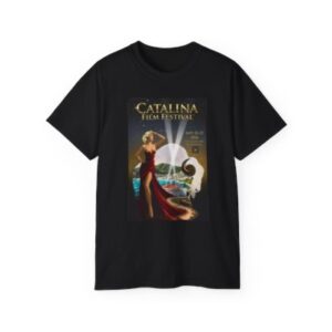 catalina film festival t shirt official 2026 cff poster design by emese simon